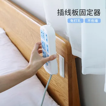 

Outlet Strips Fixed Device Wall Stickers Wall Hangers Storage Seemless Power Strip Hole Punched Patch Board Socket Hanging Wall