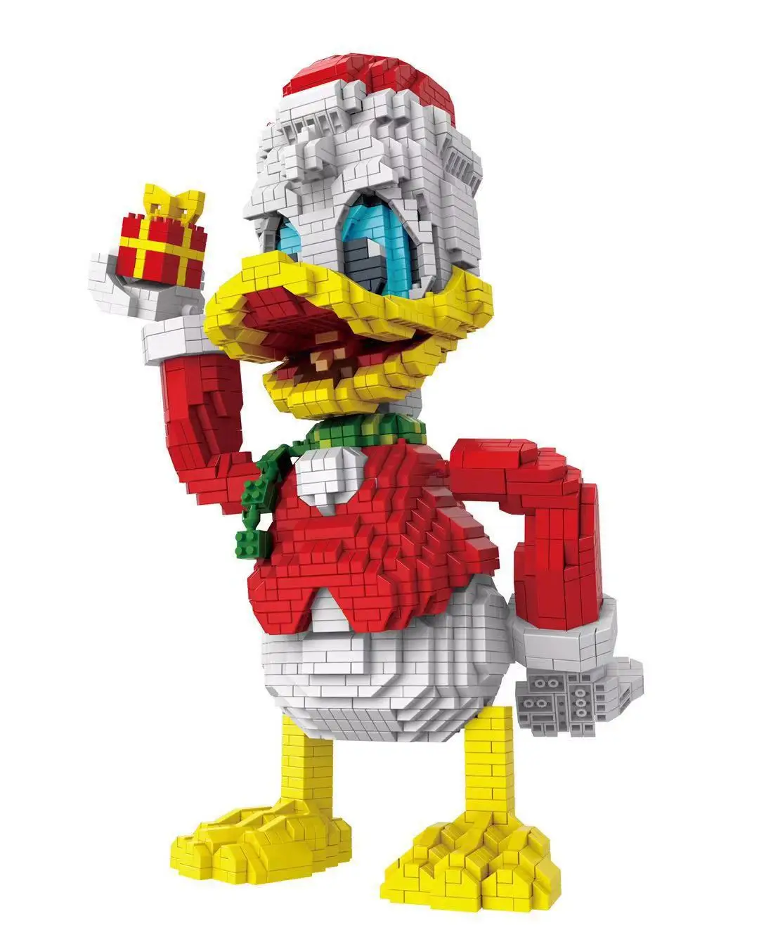 Hot xmas cartoon Christmas duck nanoBRICKS Mickey Donald Santa Claus suit micro diamond building block assemble MODEL toys