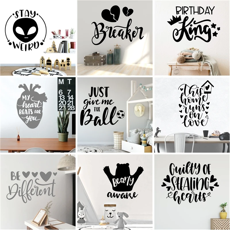 

Fashion Quotes Phrase Art Wall Sticker For Kids Room Decoration Stickers Mural Office Wallpaper For Classroom