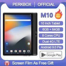 Tablet M10 Android PERKBOX Octa-Core 6GB Wi-Fi OS USB Processor 64GB Type-C IPS 1280x800