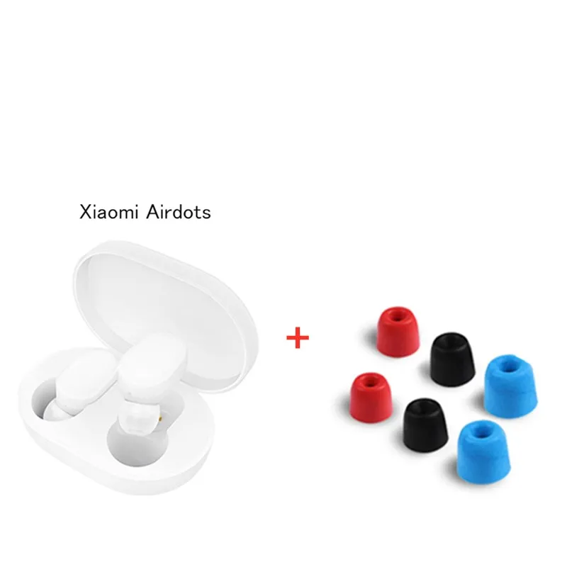 Оригинальные наушники Xiaomi TWS AirDots Bluetooth 5,0, молодежная версия, стерео Беспроводная гарнитура с микрофоном, наушники-вкладыши, зарядная коробка - Цвет: add earplugs