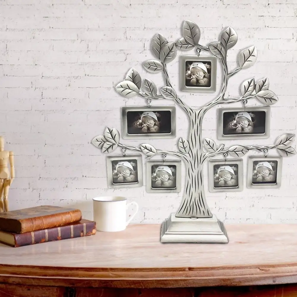 26x28 Cm Family Tree Picture Frame Display 7 Frame Holder Table Top