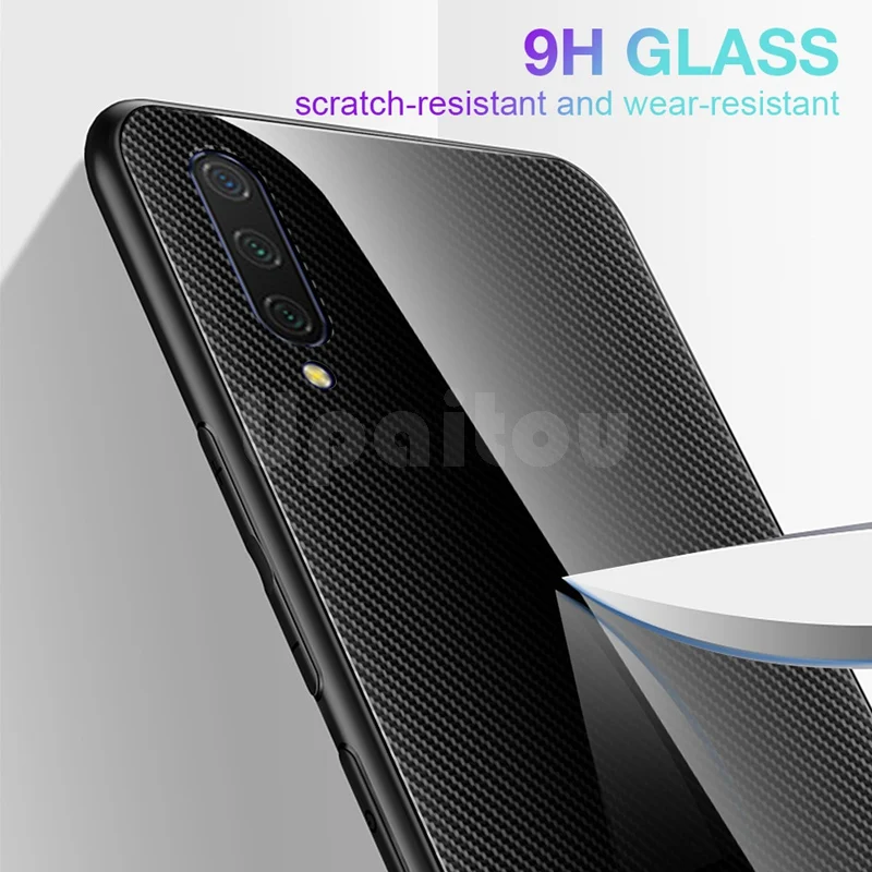 Чехол из закаленного стекла для Xiaomi mi 9SE 9X CC9 CC9E 9 Explorer A3 чехол TPU Edge бампер противоударный Роскошный чехол для mi 9 задняя крышка