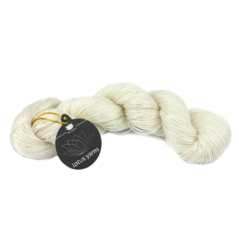100g Hank 100% Silk Yarn Hand Knitting Crochet Nat White Undyed DIY For Garments  Clothes Soft and Cool Silk 8 2