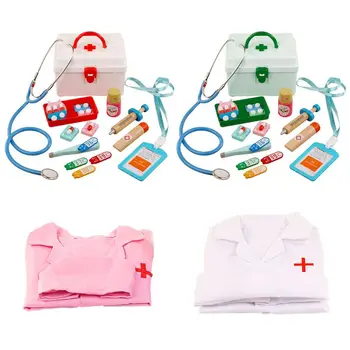 

Pretend Doctor Play Wooden Toys for Children Role Playing Doctor Nurse Game Funny Gifts