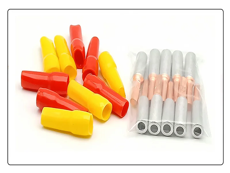 Cosses à œillet Isolées Sourcing Map - Lot De 10 Pour Câble 35mm² - Connecteur Métal Argenté - SC35-8