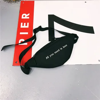 

2020 Women Waist Bag Belt Bag Harajuku Style Hip-hop simple design Fanny Pack All You Need Letter Print Hip Bum Bag For Travel