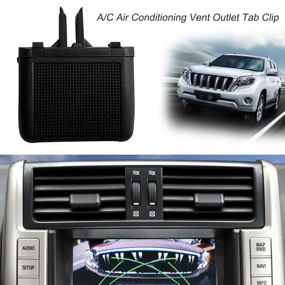 A/C вентиляционное отверстие выход Tab Клип Ремонт набор наборы для 2010- Toyota Prado черный