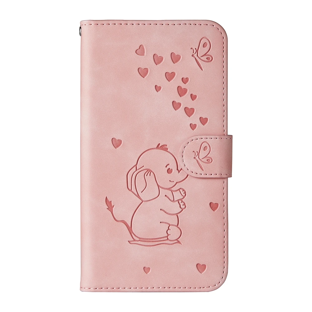 Кожаный чехол для iPhone 11 Pro Max Case Apple 5 5S SE Kawaii Elephant Flip Cover для Coque iPhone X XR XS Max 6 6S 7 8 Plus
