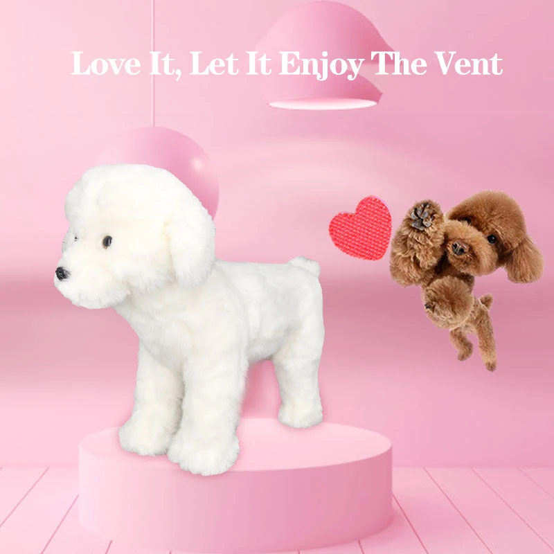 ZZYYZZ Simulation Mating Dog Toy, Male Pet Estrus Dog Toys, Dog Sleep Estrus Toy, Plush Interactive Sound Dog Toy, For Small Dogs Bulldog Teddy Dog Vent Sex Simulation,White,13cm