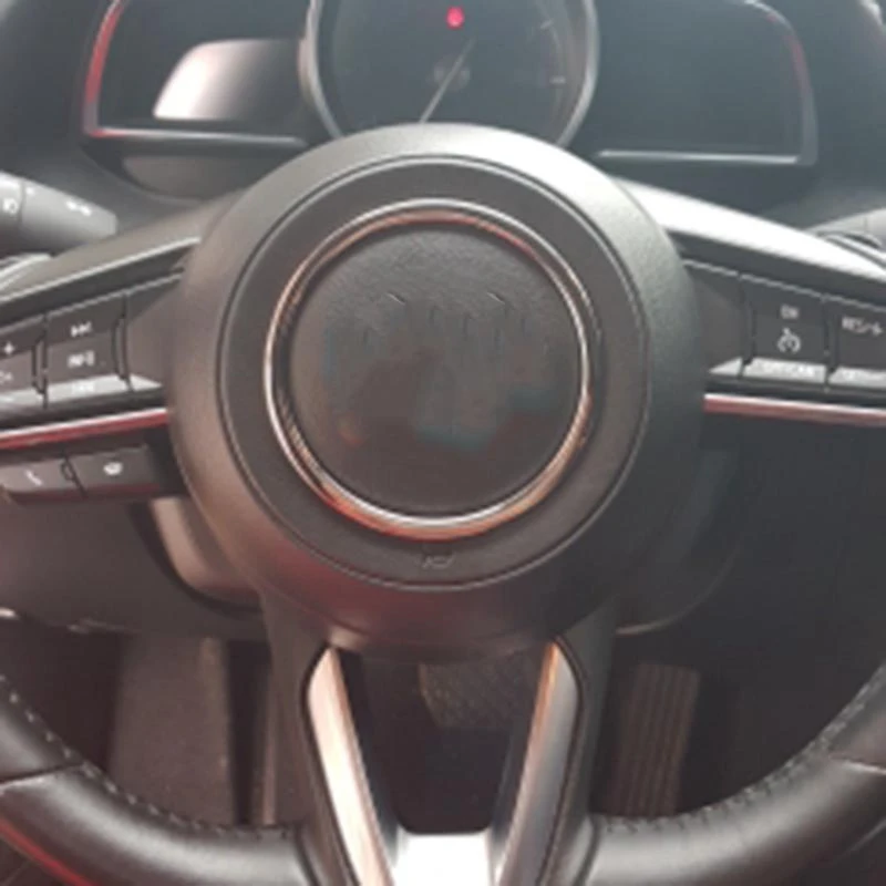 Накладка на руль автомобиля, круглая блестящая накладка, наклейка для Mazda 3 6 CX3 CX-3 CX-5 CX5 CX8 CX 9 Axela, аксессуары