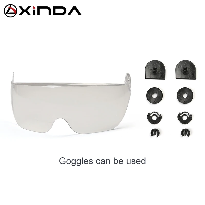 XINDA ABS шлем для скалолазания, очки для кавинга, канионирования, защитный шлем, шлем для спуска на гору, спелеологическое оборудование для горных спасательных работ - Цвет: Goggle