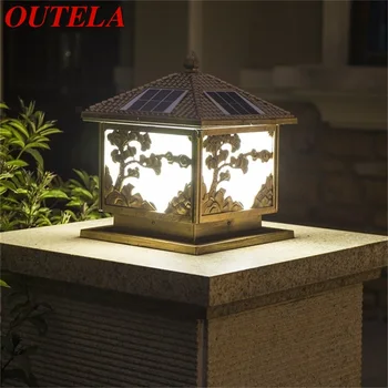 

OUTELA Solar Wall Outdoor Lights LED Pillar Lighting Waterproof Modern Post Light Fixture For Patio Porch Balcony Villa