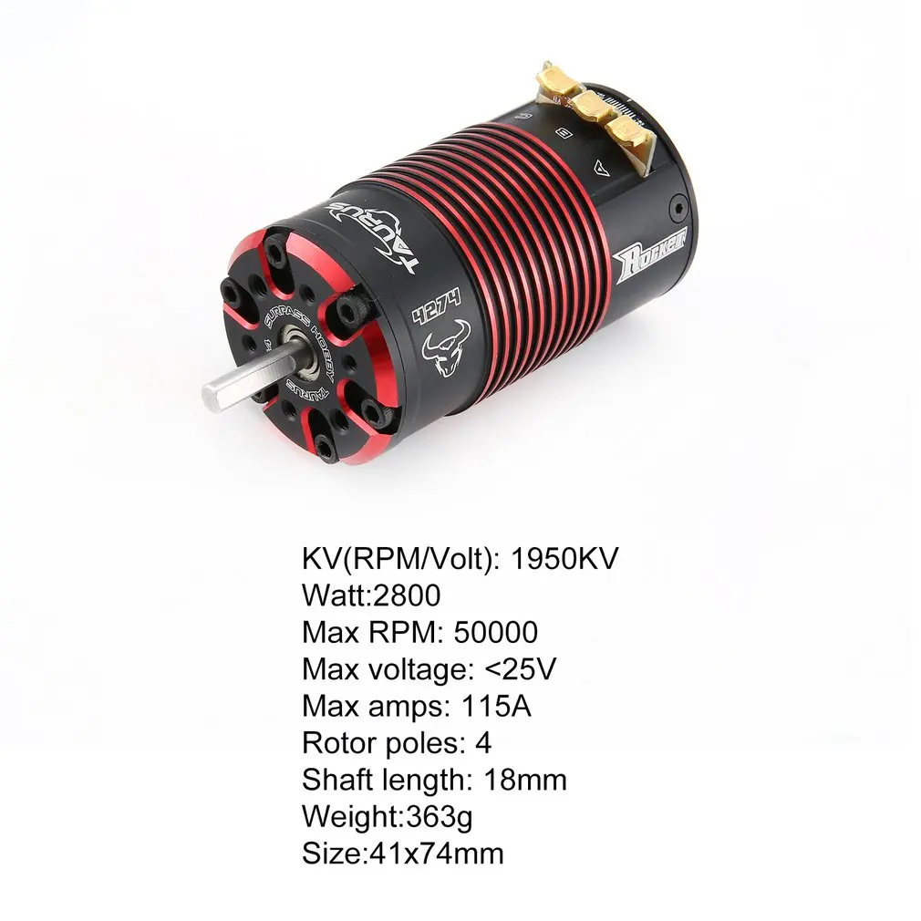 Rocket 4268 2700KV бесщеточный сенсорный двигатель 4-полюсный автоматический автомобильный двигатель RC для 1/8 Электрический на дороге автомобиль Запчасти