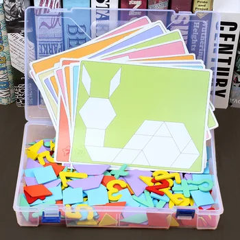 

Multi-functional Cognitive Creative Board Graphics Puzzle Baby Wooden Puzzle Early Educational Toys Kids Puzzle Gift for Child