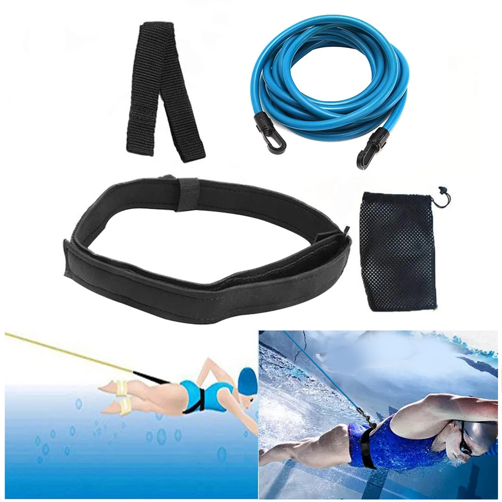 Other Outdoors Adjustable Swim Training Belts Resistance Elastic Belt Swimming Exerciser