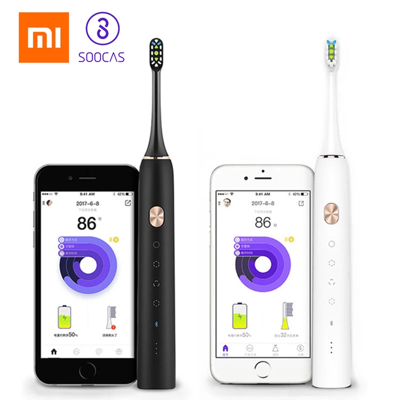 Xiaomi SOOCAS/SOOCARE X3 модернизированная звуковая электрическая зубная щетка перезаряжаемая ультра звуковая зубная щетка уход за зубами зубная щетка для полости рта