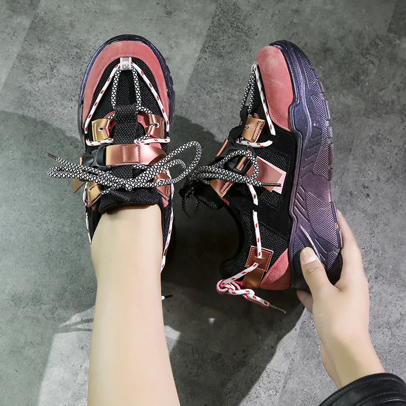 Женские модные кроссовки YRRFUOT новые женские Весенняя трендовая обувь Zapatillas Mujer 2020