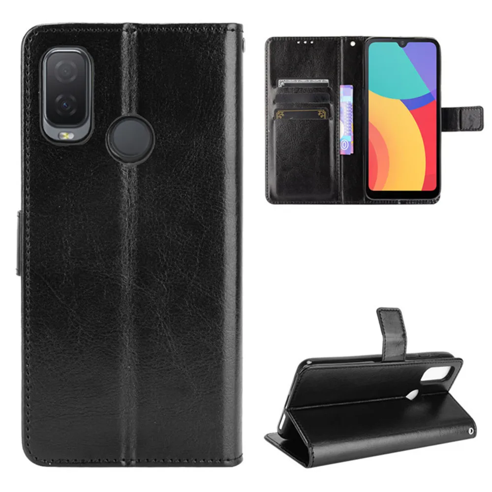 Per Alcatel 1L 2021 Custodia Di Lusso Flip Pu Portafoglio In Pelle Cordino Custodia Per Alcatel 1L 2021 1 L Alcatel1L Borse Per Telefono