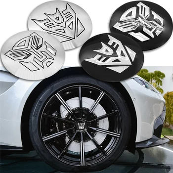 

4pcs 56mm Autobots Logo Car Styling Car Wheel Transformers Tire Autobots Emblem Decal Center Sticker Car Accessories
