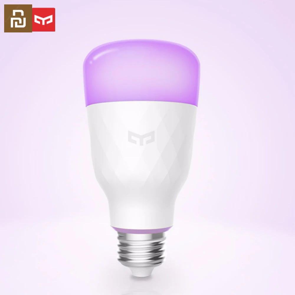 Умная Светодиодная лампа Youpin Yeelight 800 люменов 10 Вт E27 лимонная для Mi Home App белый/RGB