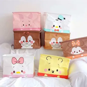

Cartoon Cute Daisy Mickey Minnie Chipmunks foldable Toy Storage Box Dirty Clothes Basket Storage Bucket