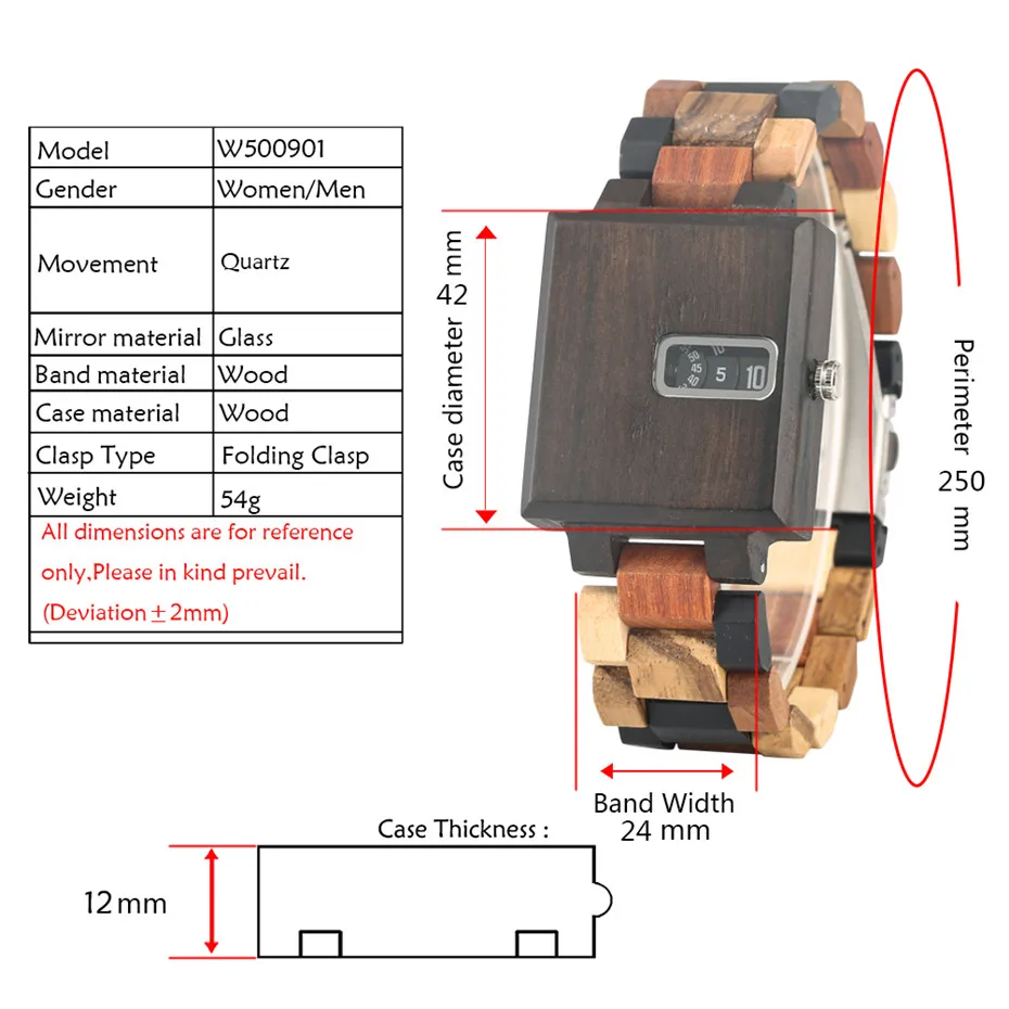 Прямоугольник Деревянный корпус мужские часы креативная вращающаяся Платформа дисплей Кварцевые деревянные часы Роскошные мужские часы складные застежка новое поступление