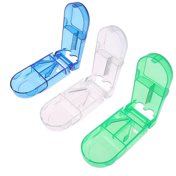 

Newest Pill Case Folding Vitamin Medicine Drug 4 Colors Pill Box Case Organizer Tablet Container Cutting Drugs Dropshipping