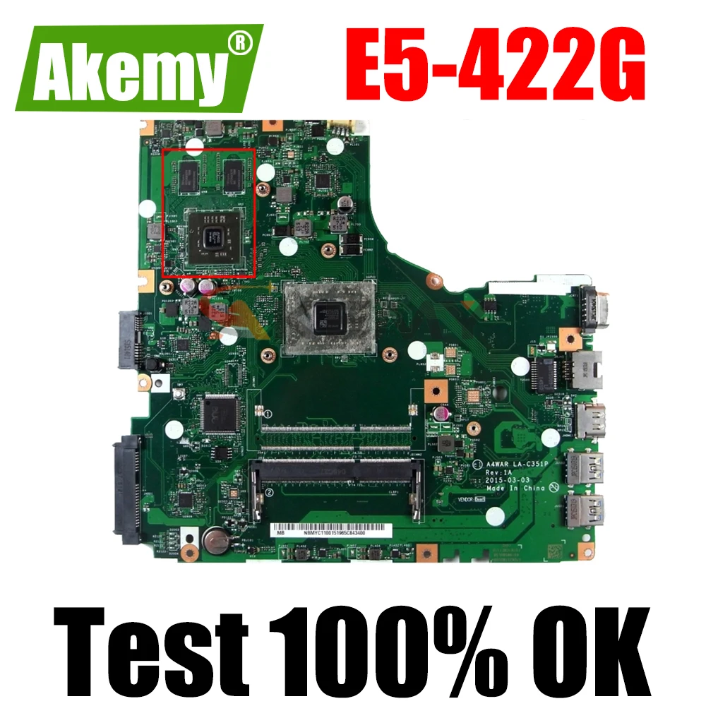 Материнская плата AKEMY A4WAR LA-C351P NBMYC11001 NB.MYC11.001 для ноутбука acer aspire системная