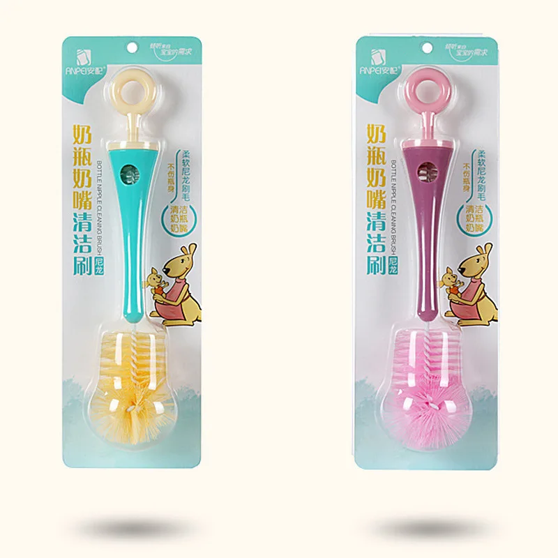 

Acic pei Bottle Brush Set Infant Baby Cleaning Brush Sponge Pacifier Scrub Nursing Bottle Clip Brush Ap338
