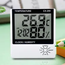 Indoor Room LCD Electronic Thermometer And Humidity Meter Digital Thermometer Hygrometer Alarm Clock function Full-time timer Indoor Room LCD Electronic Thermometer And Humidity Meter Digital Thermometer Hygrometer Alarm Clock function Full-time timer