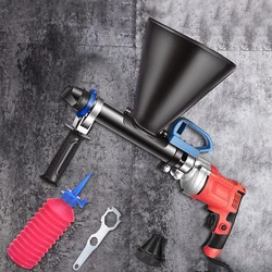 Pistola de reboco elétrica do almofariz do cimento 110v/220v 950w cimento que enche a cola da arma do grout reparando reparo do escapamento com bocal redondo liso