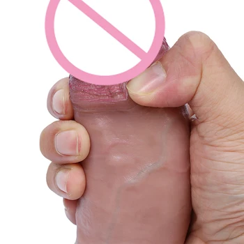 Realistic Huge Dildo Soft Big Penis Female G-spot Stimulator Couple Anal Sucker Masturbation Supplies Fucked Adult Toys Dildos 3
