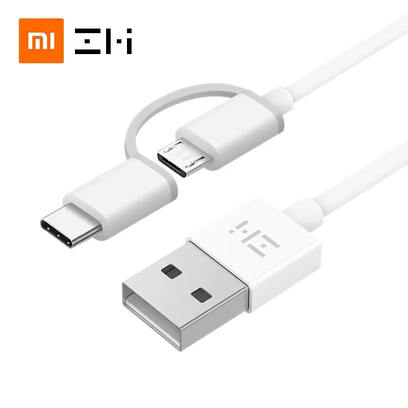 Оригинальный usb-кабель 2 в 1 для xiaomi zmi кабель micro usb Тип c Samsung s9 s8 huawei oneplus sony зарядное