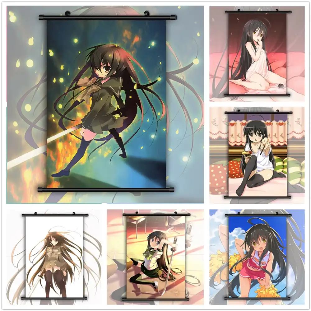灼眼のシャナ黒髪シャナアニメマンガhdプリント壁のポスタースクロール 絵画 書道 Aliexpress