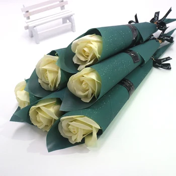 

30PCS Girl friend gift soap flower bouquet sweet fragrance simulation rose soap flower a single bouquet of soap flowers