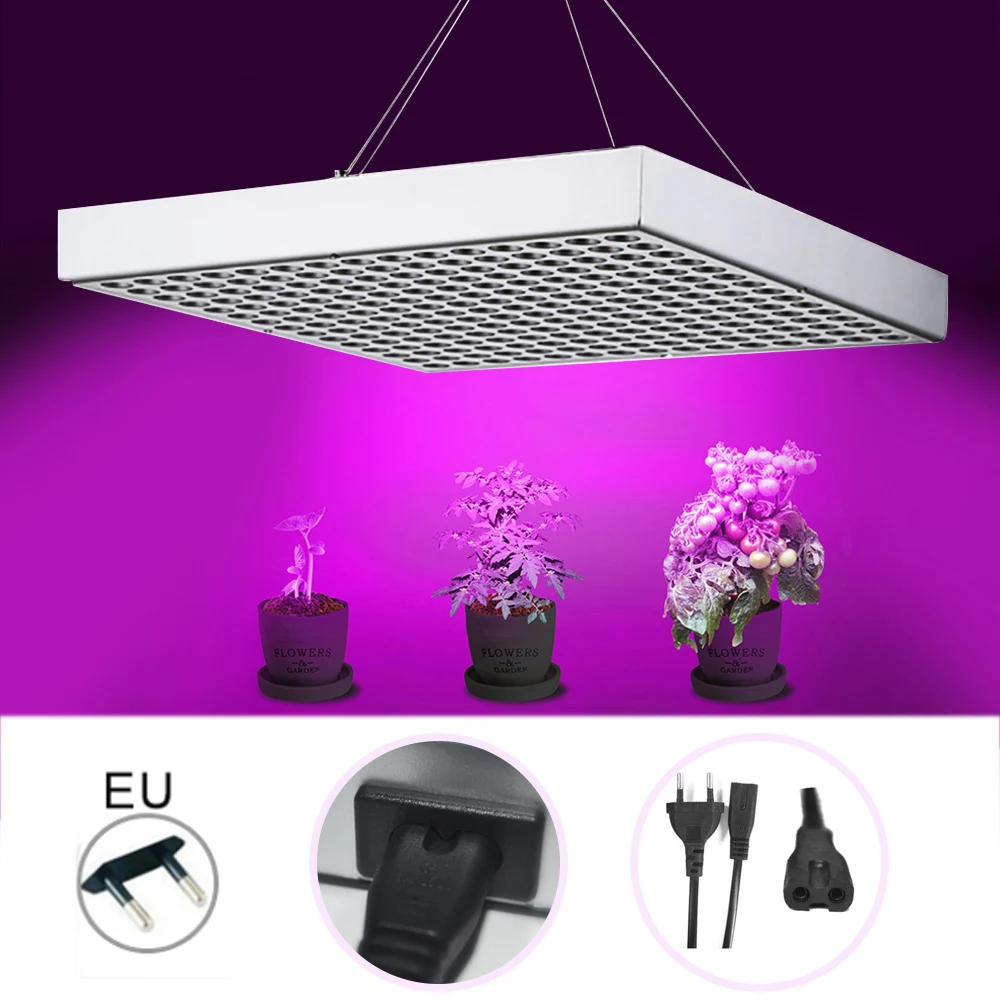 45 W EU Plug ChicSoleil 45 Вт/50 Вт 225LED панельный светильник для растений, красный синий светильник для растений, светильник для растений - Испускаемый цвет: 45 W EU Plug