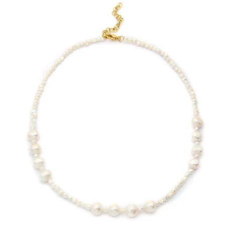 necklace Ожерелье-чокер из пресноводного жемчуга, женское колье, модное ожерелье, как вы хотите, ожерелье-цепочка с бусинами - Окраска металла: necklace