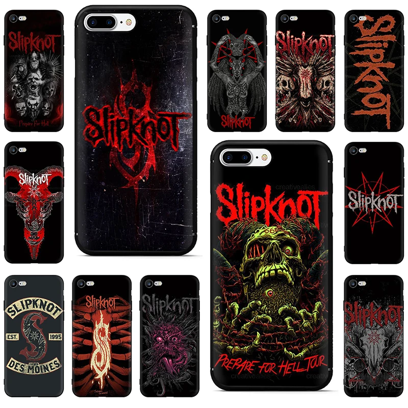 

Slipknot Rock Soft TPU Silicone phone Cover case for iPhone 5 5S 6 6s 7 8 plus X XR XS 11 Pro Max