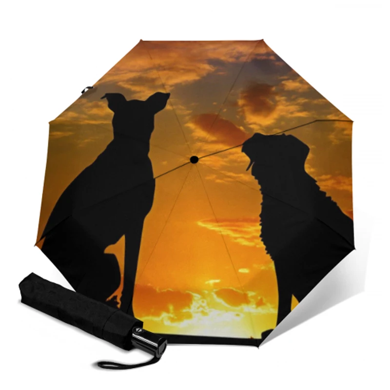 Складной полностью автоматический зонт для женщин, для путешествий, анти-УФ, ветрозащитный, дождевик, собака, модификация, женский, мужской, солнцезащитный зонтик, уличные зонты - Цвет: YSA1036