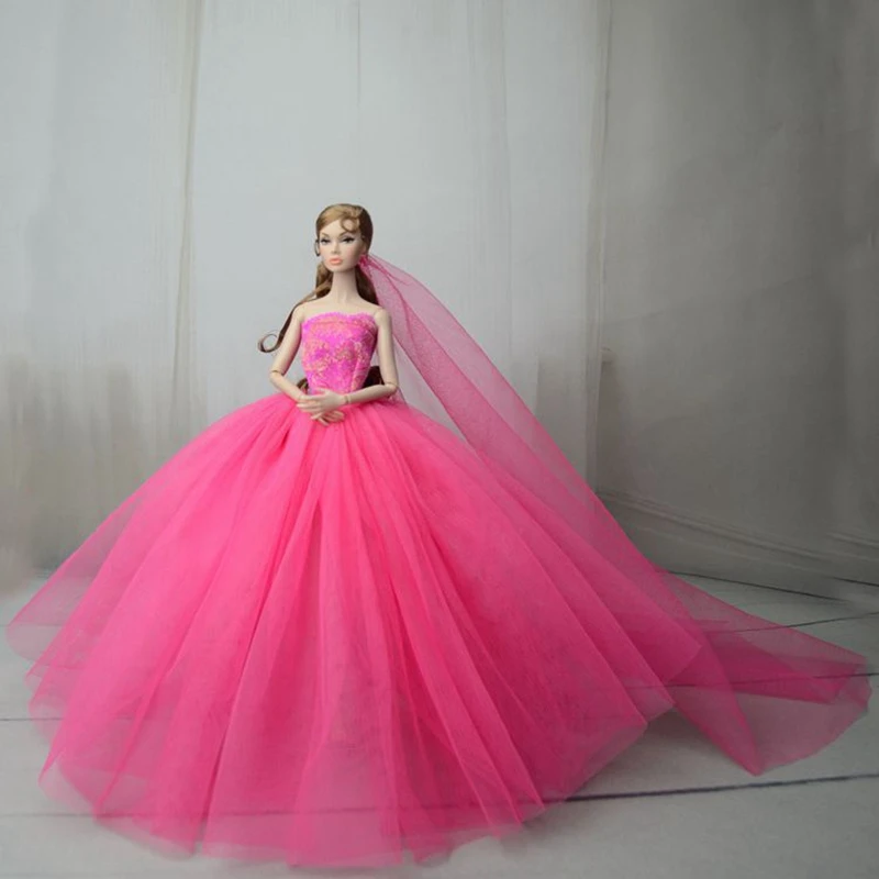 ZJF163-11 Аксессуары для кукол одежда для 1/6 SD BJD, цветное вечернее Платье ручной работы свадебное платье игрушка для Детская кукла одежда девочка игрушка - Цвет: ZJF163-11