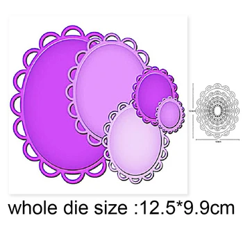 

2020 new Metal dies Lace Oval Frame Cutting Dies Diy Scrapbooking dies Decoration Embossing Album Paper Cards Making Craft Dies