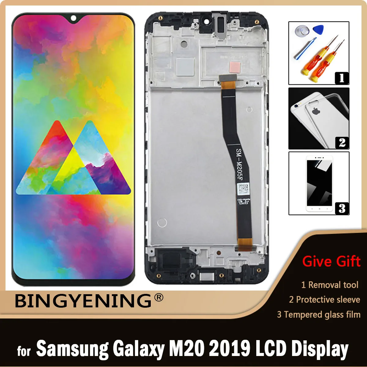 Для Samsung Galaxy M20 2019 SM-M20 M205 SM-M205 M205F Полный ЖК-дисплей с цифровым преобразователем
