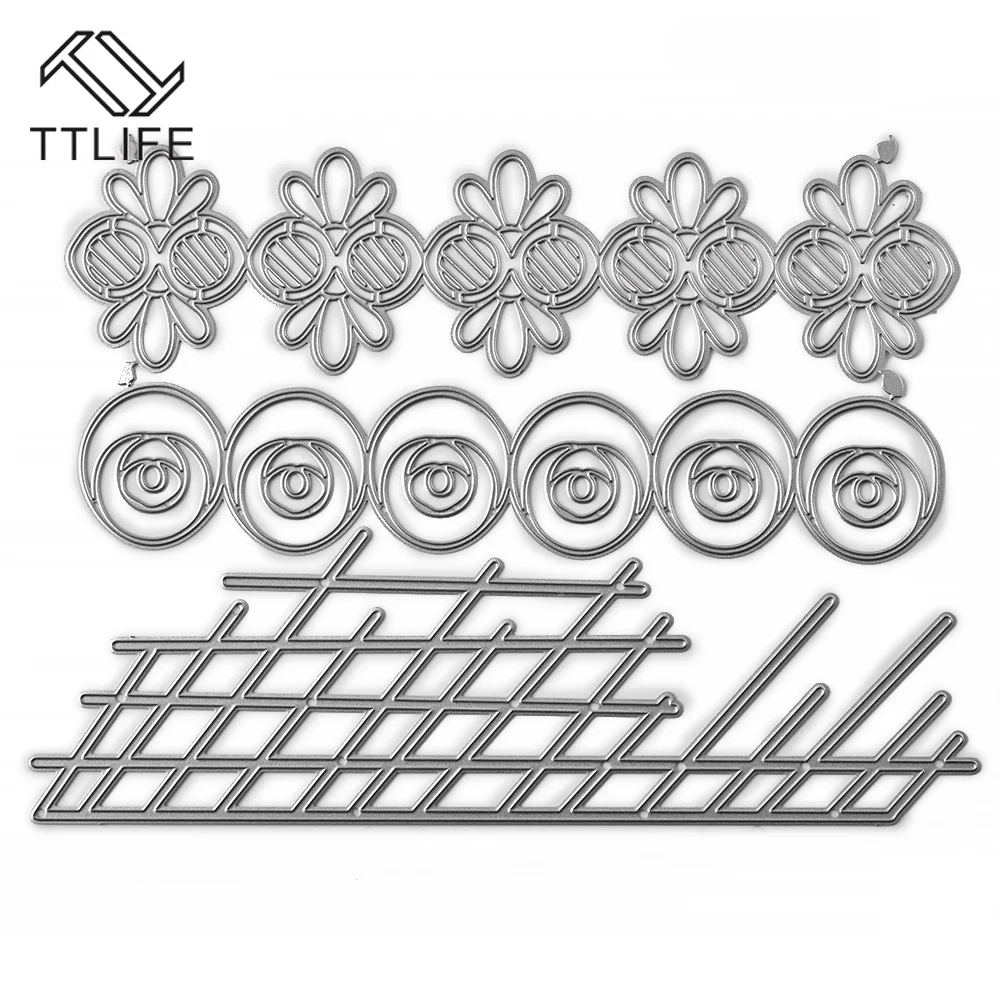 TTLIFE Dies Cutting Lace Bee Frame Border Metal Cutting for DIY Scrapbooking Card Album Embossing Die Cut New Template