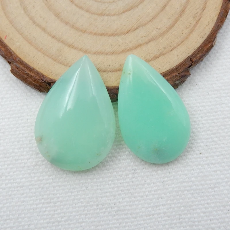 2 шт. натуральный Chrysoprase кабошоны 27x19x6 мм 26x16x4 7 г модные ювелирные изделия подарок