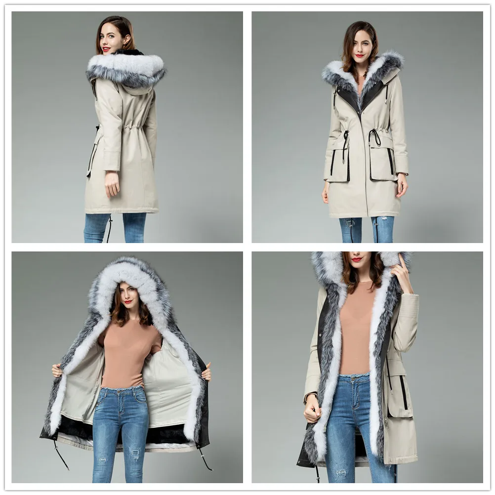 Женская куртка из натурального меха, пальто из меха енота, ветровка с меховой подкладкой для девочек, натуральный мех