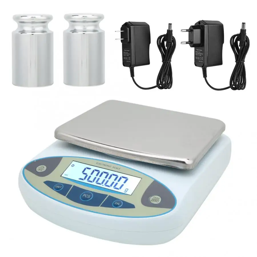 

Hexagonal Screwdriver Pesas 2kg 0.01g Digital High Precise Lab Analytical Electronic Balance with 2 Weights