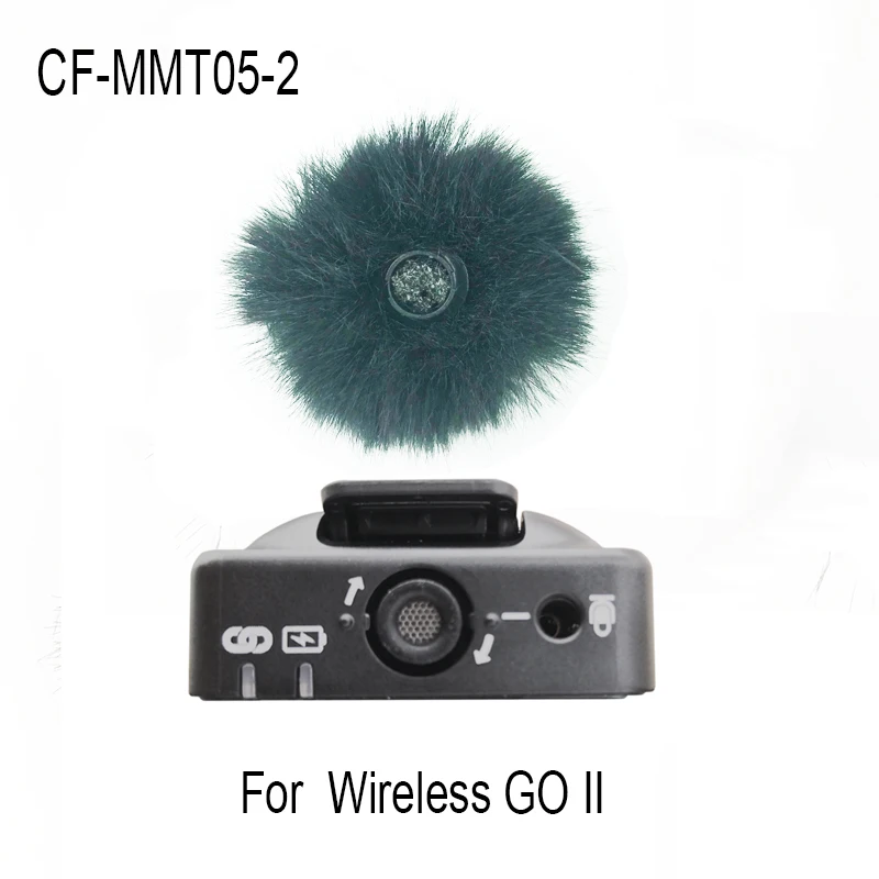 Canfon Furry Windproof Pára-brisas Compatível para Rode Wireless go ii Transmissor Duplo Microfone sem Fio - Image 2