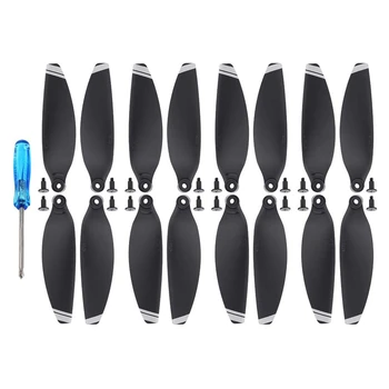 

For DJI Mavic Mini 8 Pairs Foldable Propellers 4726 Low Noise Propellers for DJI Mavic Mini Drone Accessories(Black + Silver)