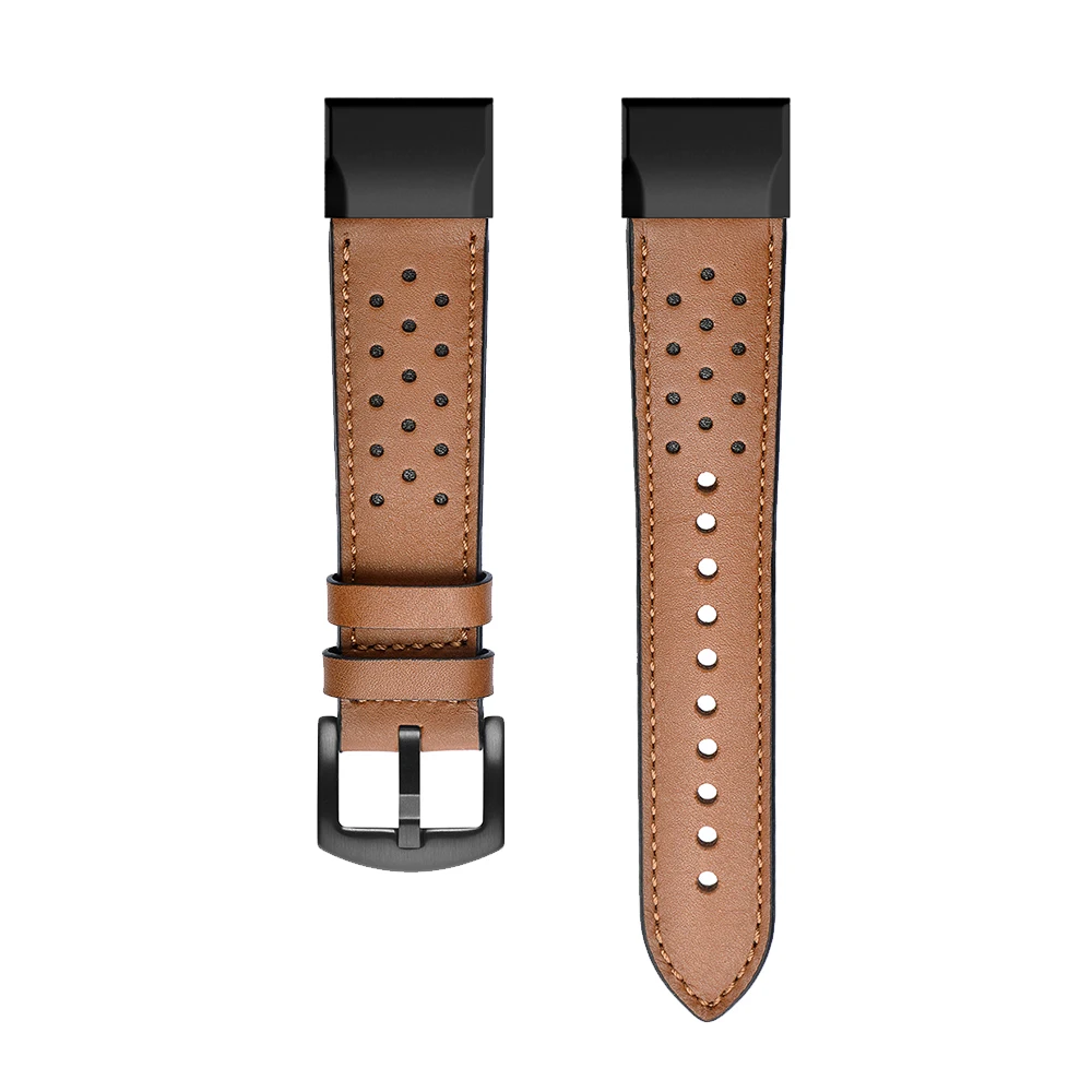 Genuine Leather Watchband Band For Garmin Fenix 6 Pro GPS/Fenix 6X GPS/TACTIX DELTA Easyfit Wrist Strap for Fenix 5 5X Plus/MARQ